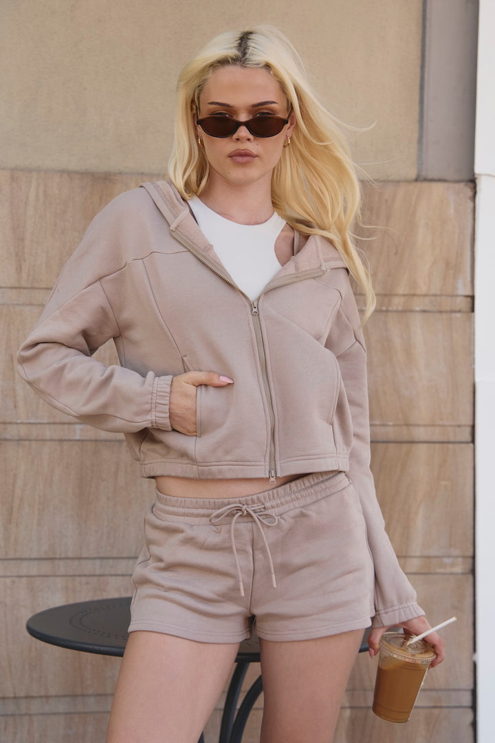 Astoria French Terry Jacket - Stone