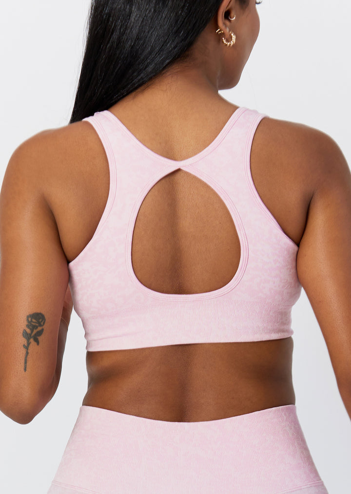 Astoria Rise Seamless Sports Bra - Baby Pink