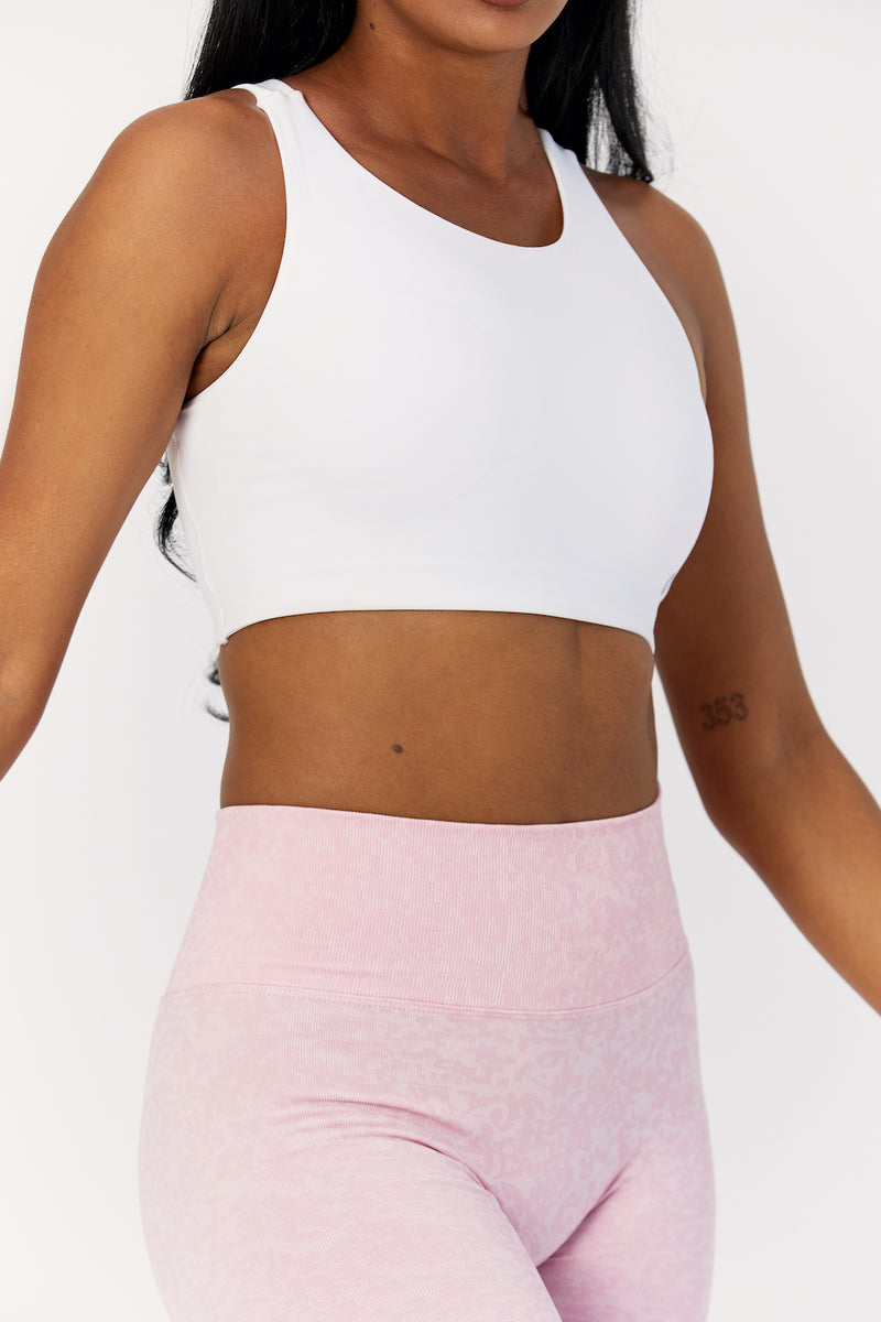 Community Summary of Astoria Activewear Astoria LIVE LUXE Open Back Crop -  White on Marmalade