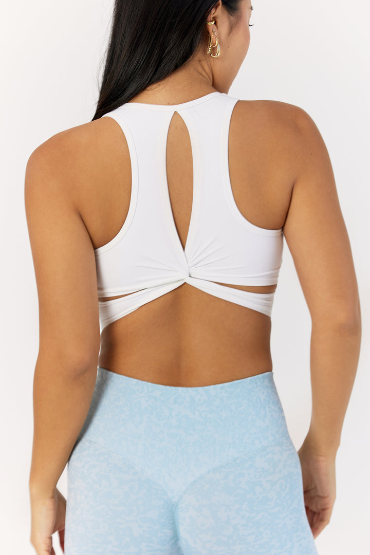 Astoria Live Luxe Square Neck Crop - White