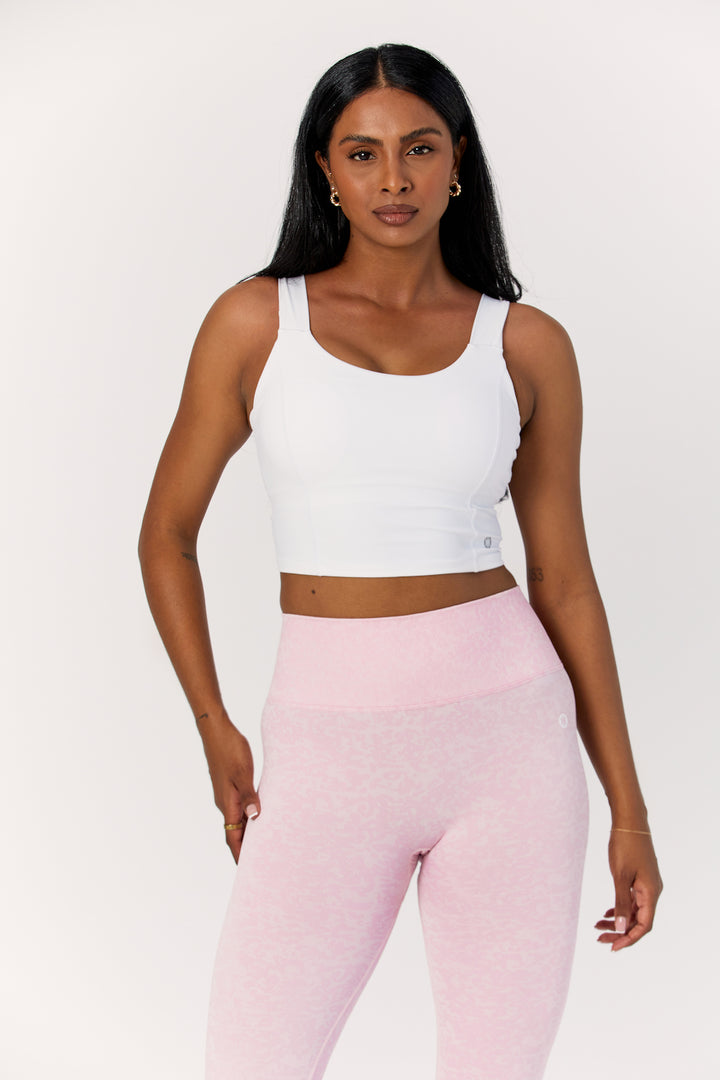 Astoria Live Luxe Crossed Sports Crop - White