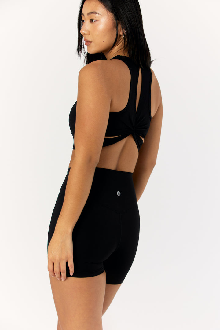 Astoria Live Luxe Square Neck Crop - Black