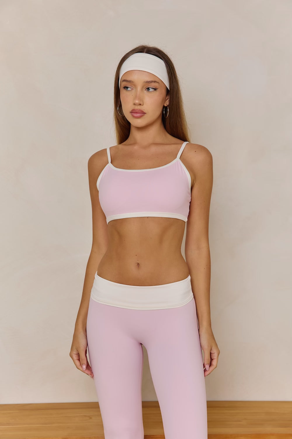 Astoria LUXE BALANCE Flare Legging - Pink/Cream