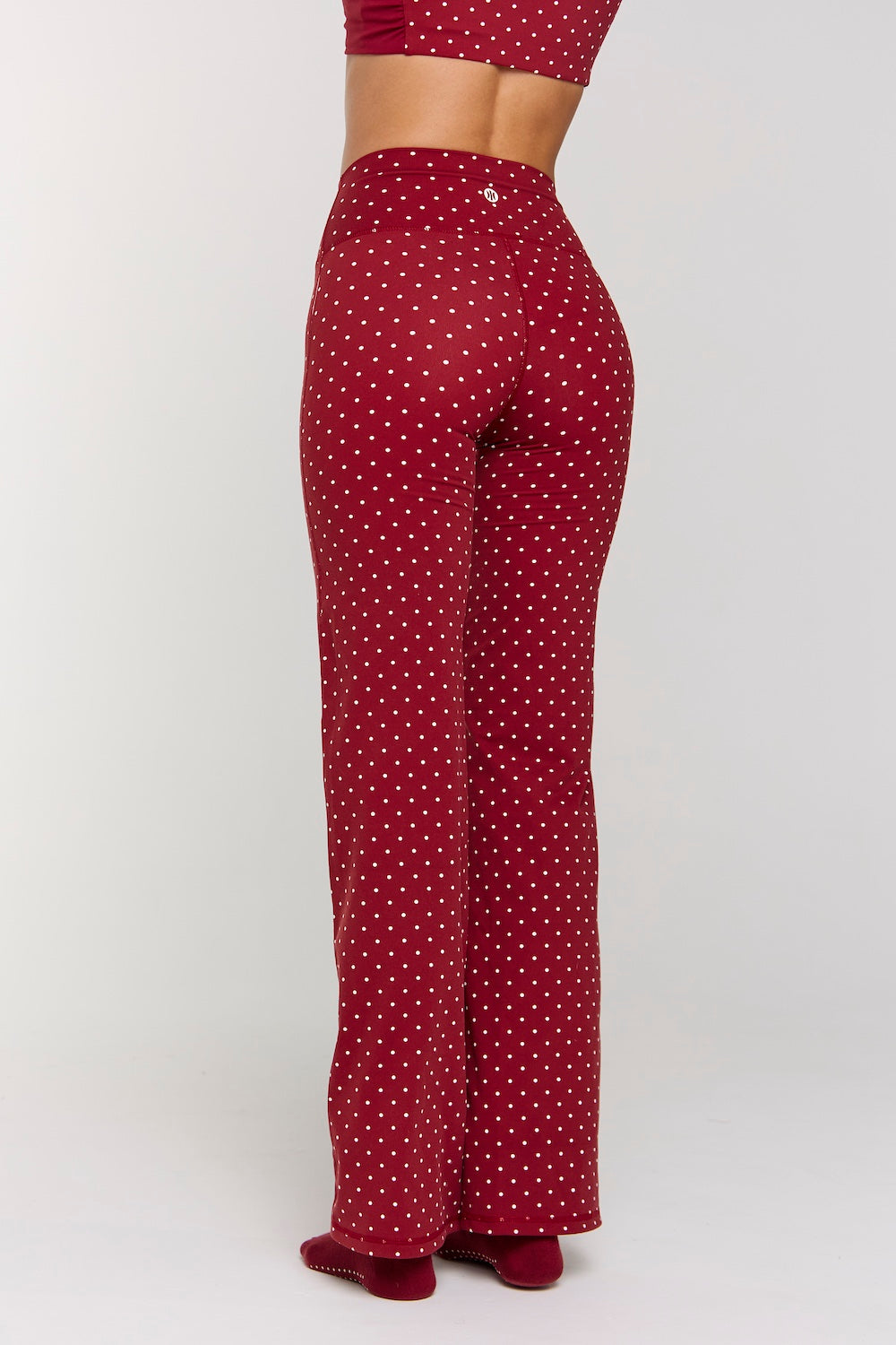 Astoria Luxe Balance Straight Legging - Merlot Polka