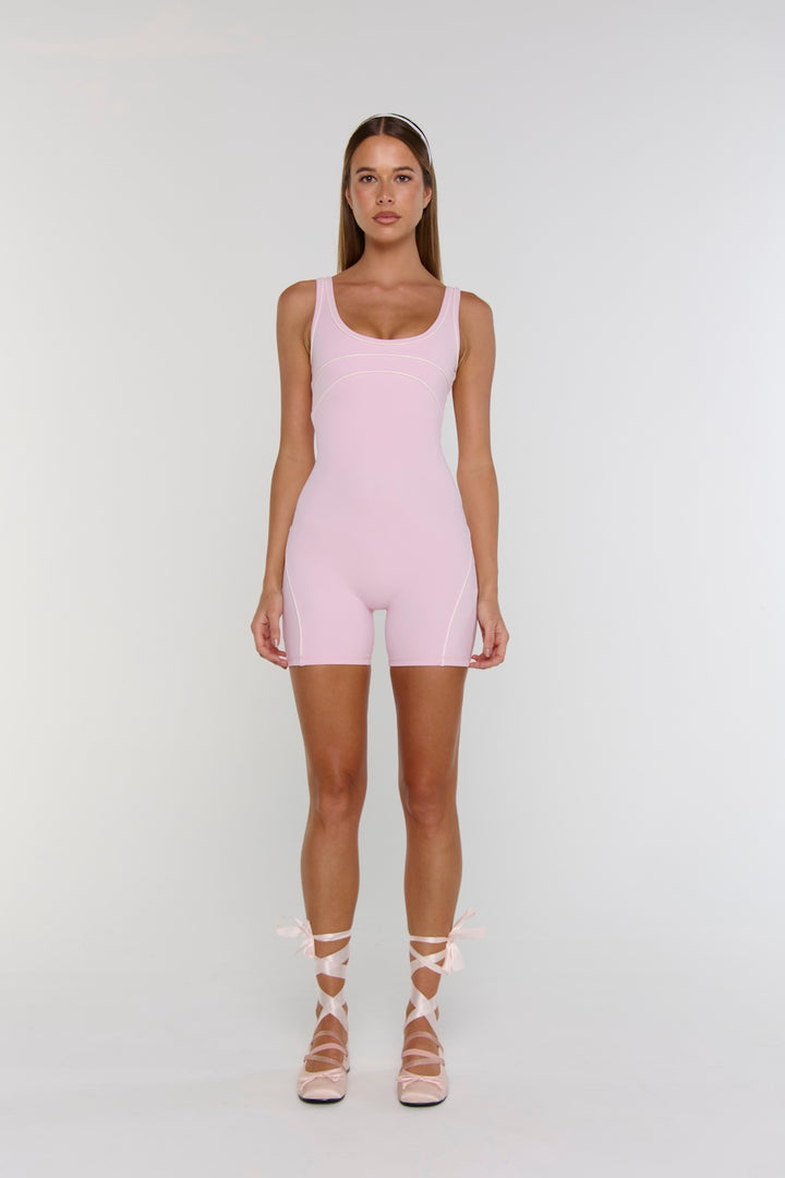Astoria Airvíve Short Onesie - Pink/Cream