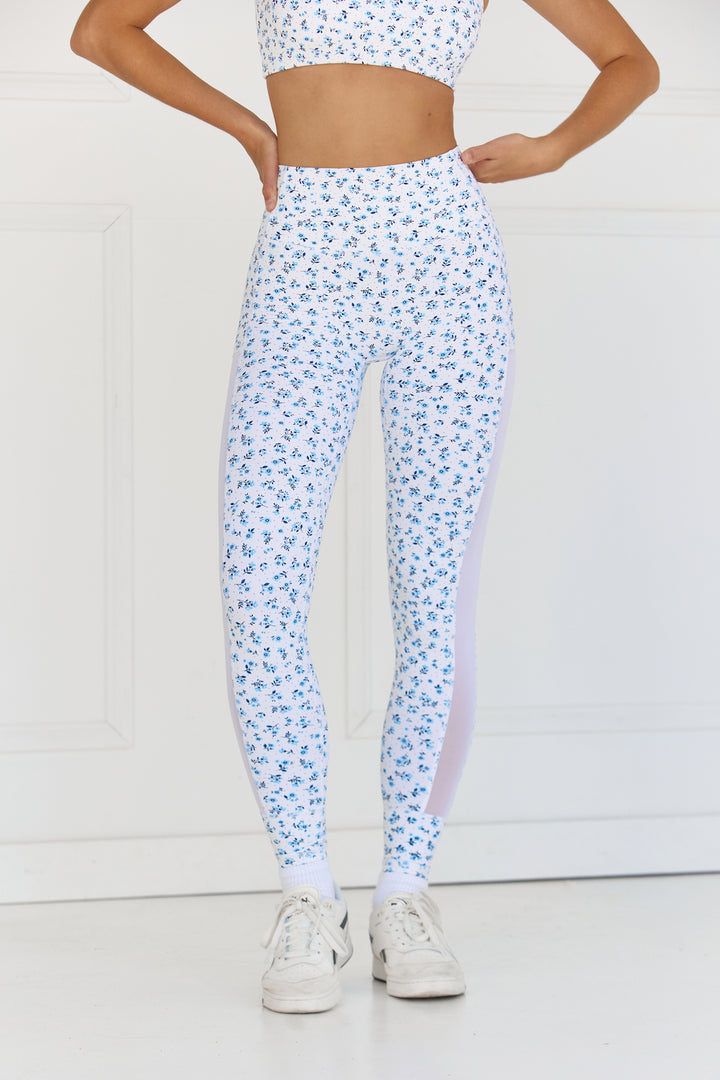 Astoria Luxe Balance Full Length Mesh Legging - Poppy