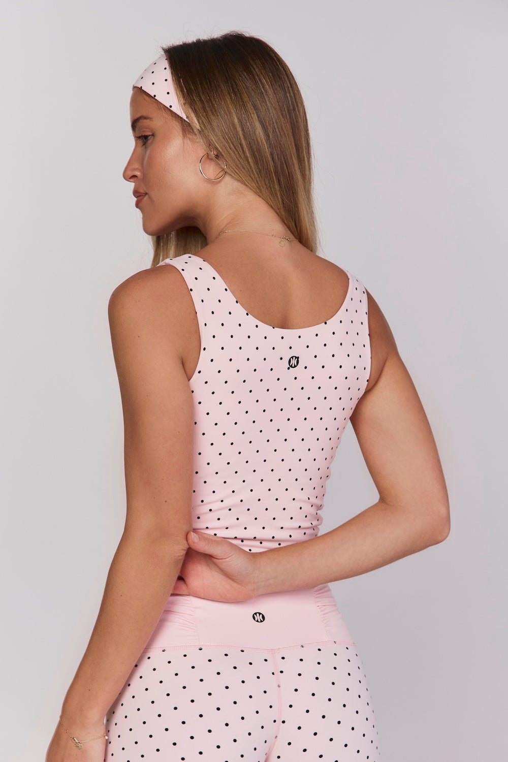 Astoria Luxe Balance Headband - Baby Pink Polka