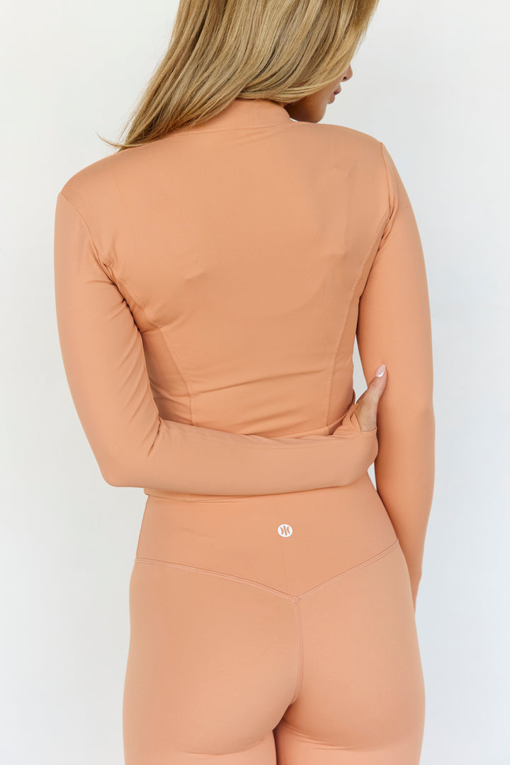 Astoria Luxe Balance Zip Up Jacket - Spice