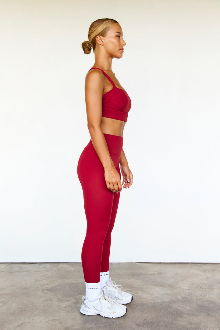 Astoria Luxe Balance Full Length Legging - Dark Cherry