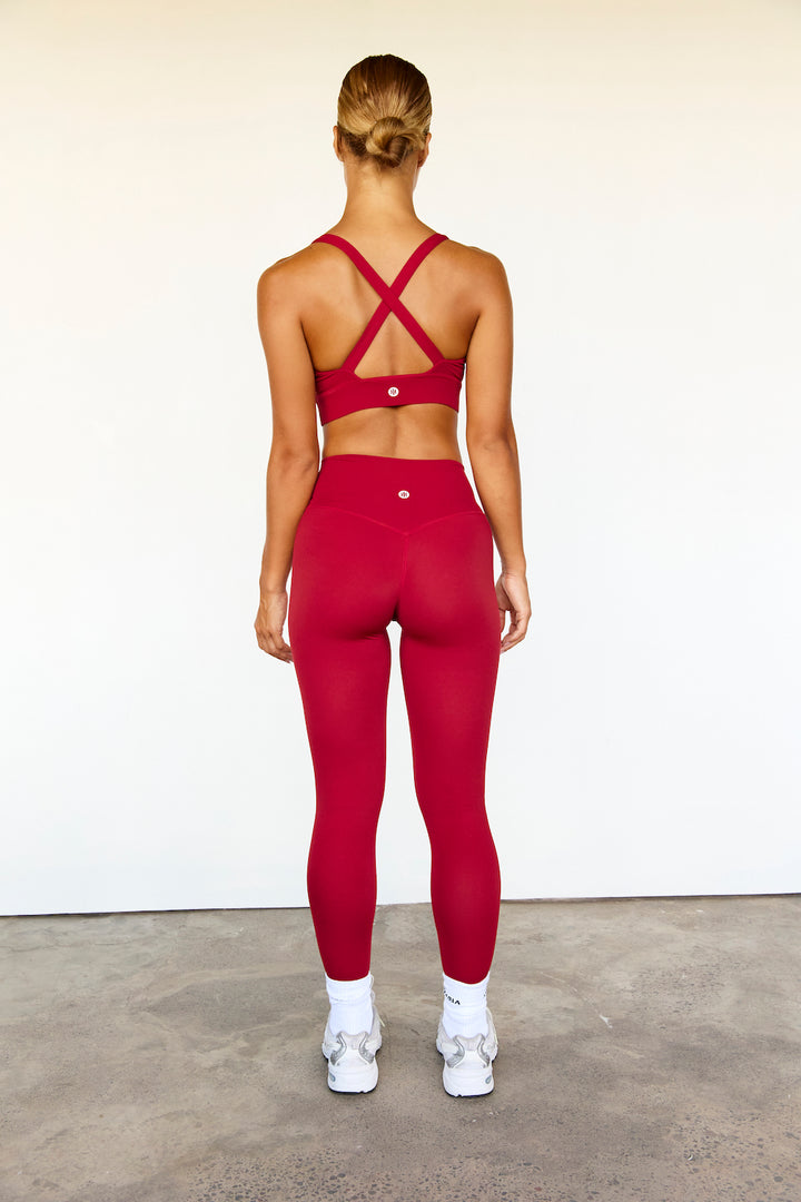 Astoria Luxe Balance Full Length Legging - Dark Cherry