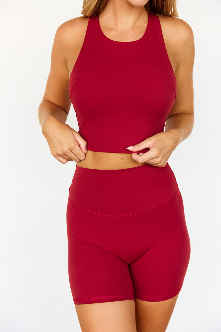 Astoria Luxe Balance Short - Dark Cherry