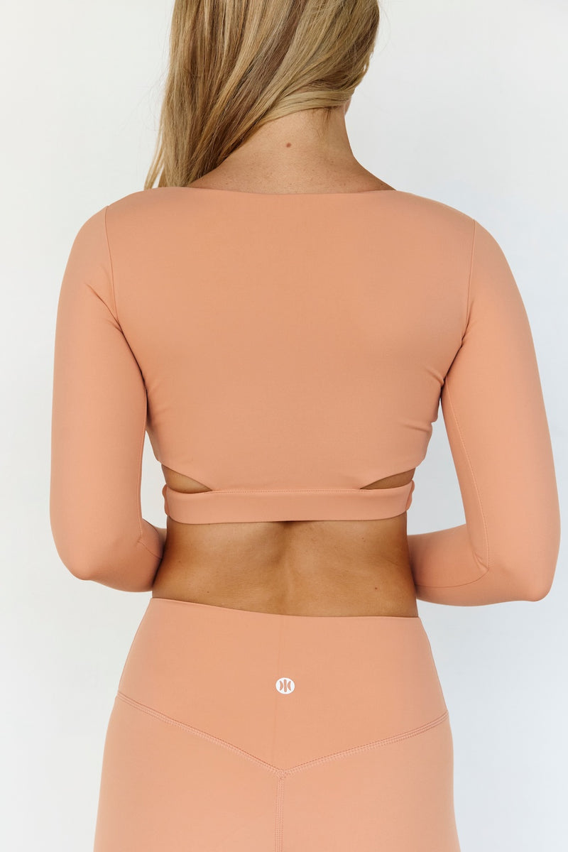 Astoria BALANCE Crossover Sleeve Crop - Spice