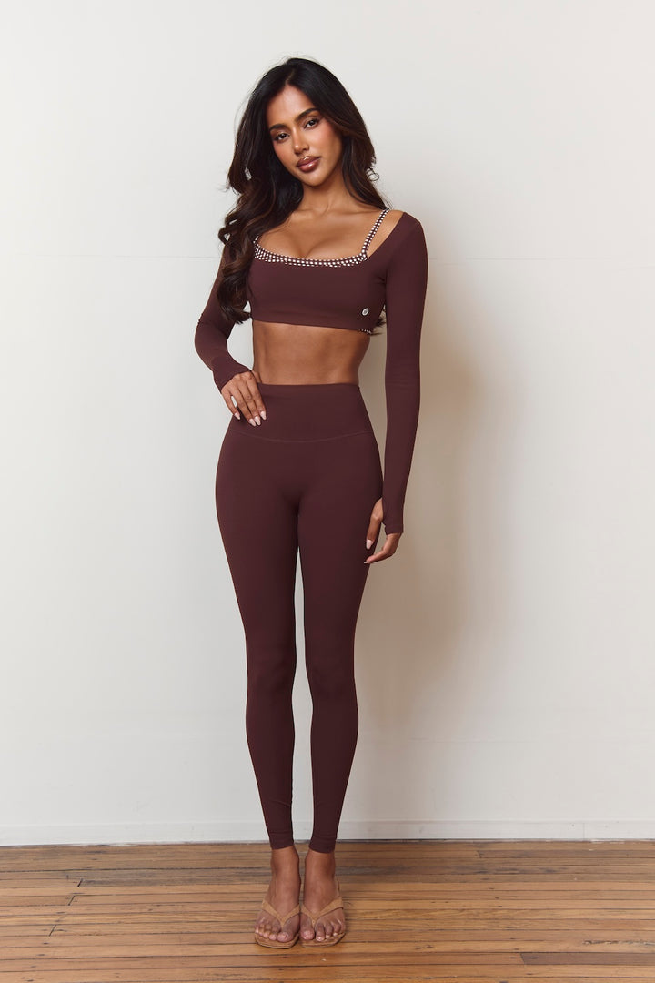 Astoria Luxe Balance Full Length Legging - Espresso