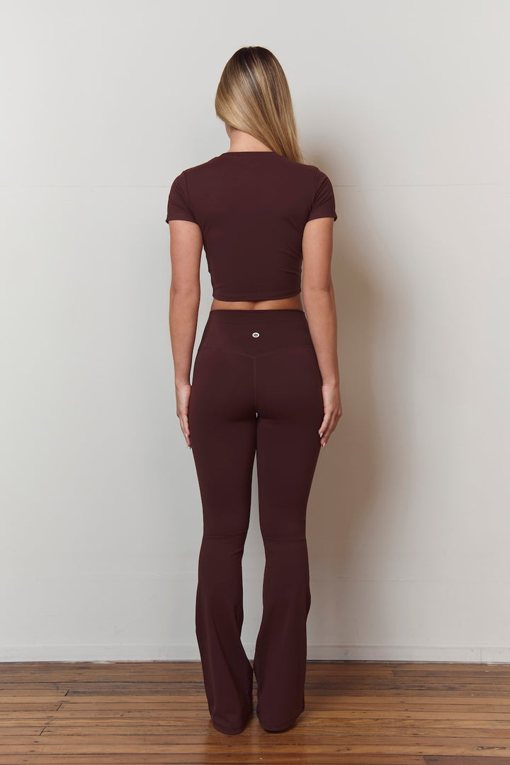 Astoria Luxe Balance Flare Legging - Espresso