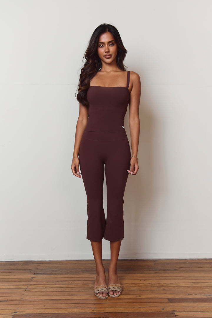 Astoria Luxe Balance Flared Capri - Espresso
