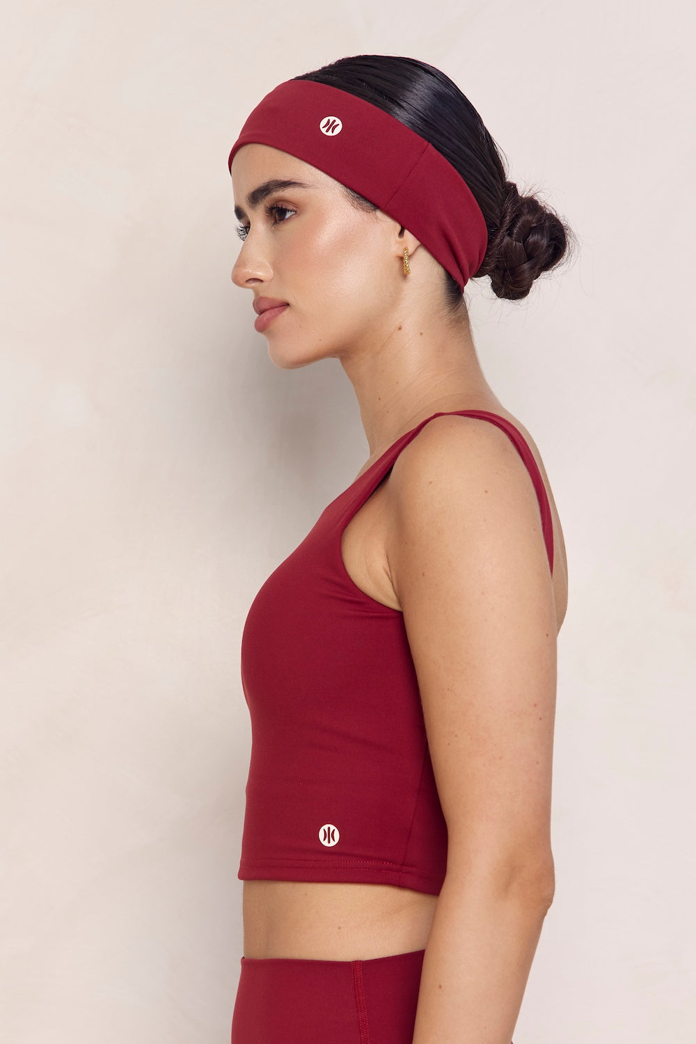 Astoria Luxe Balance Scoopback Sports Crop - Merlot