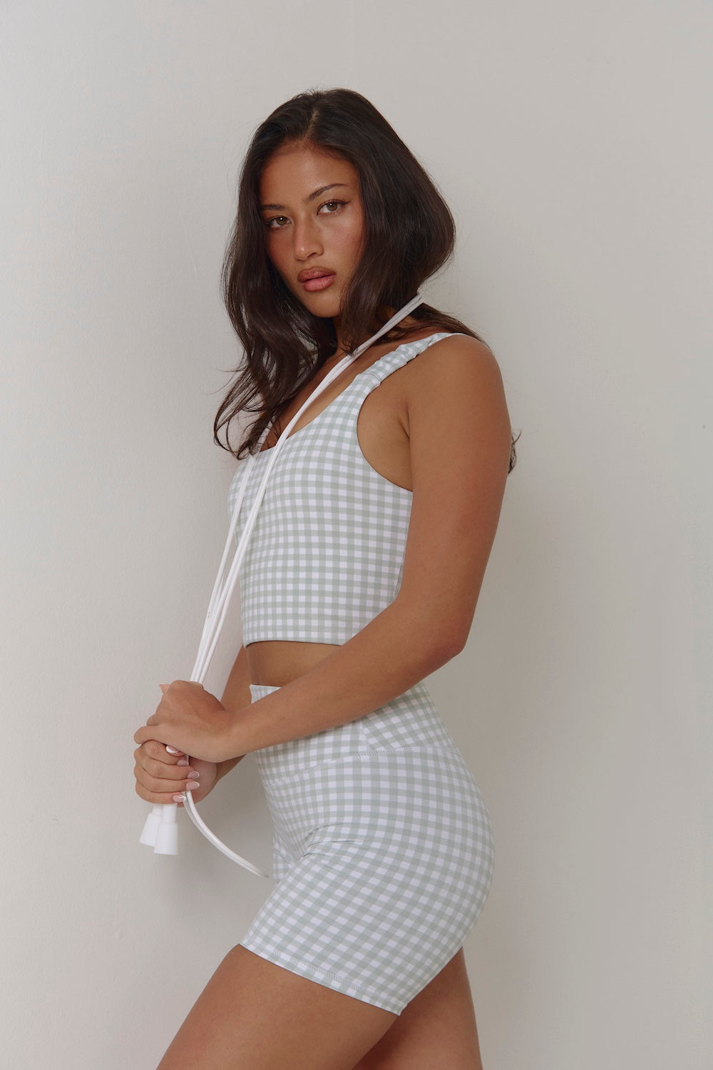 Astoria Luxe Balance Short - Jade Gingham
