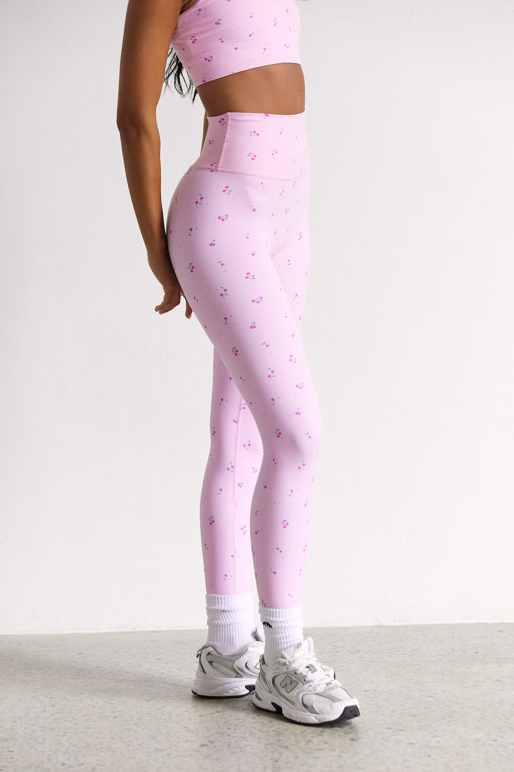 Astoria Luxe Blossom Full Length Legging - Cherry