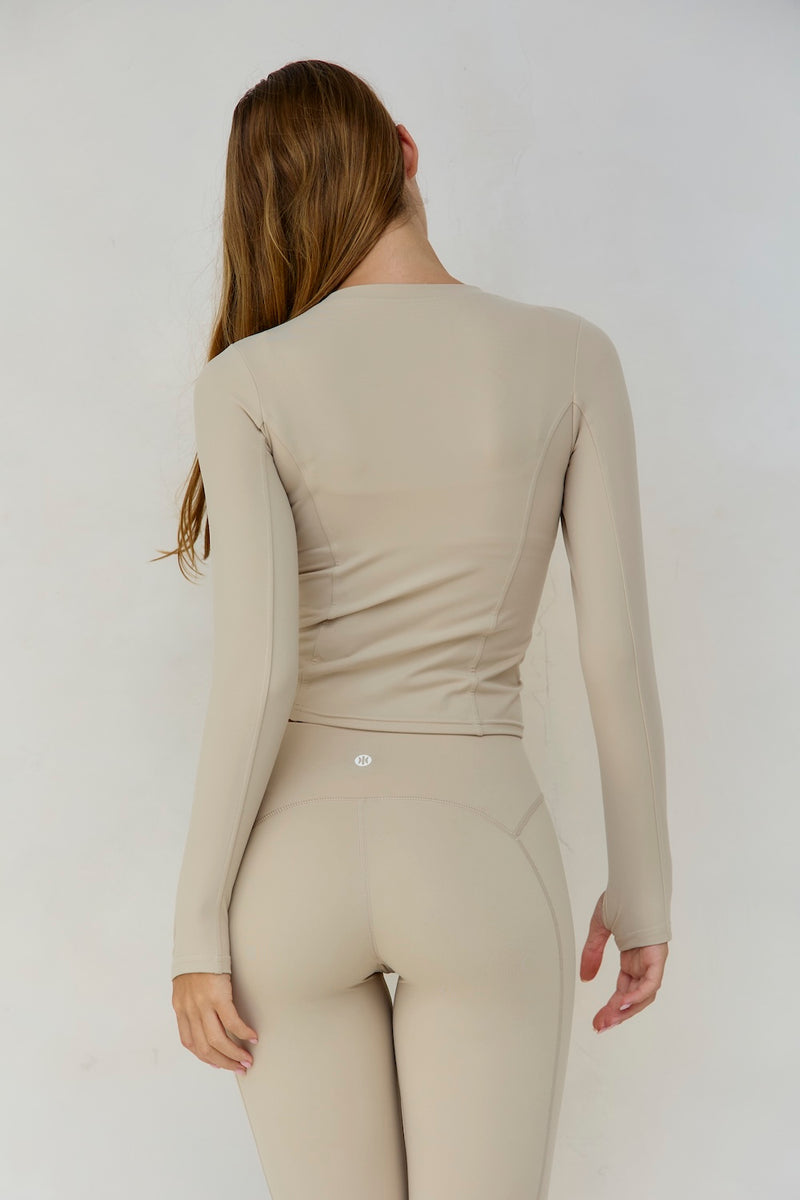 Astoria LUXE BALANCE Long Sleeve Top - Oat