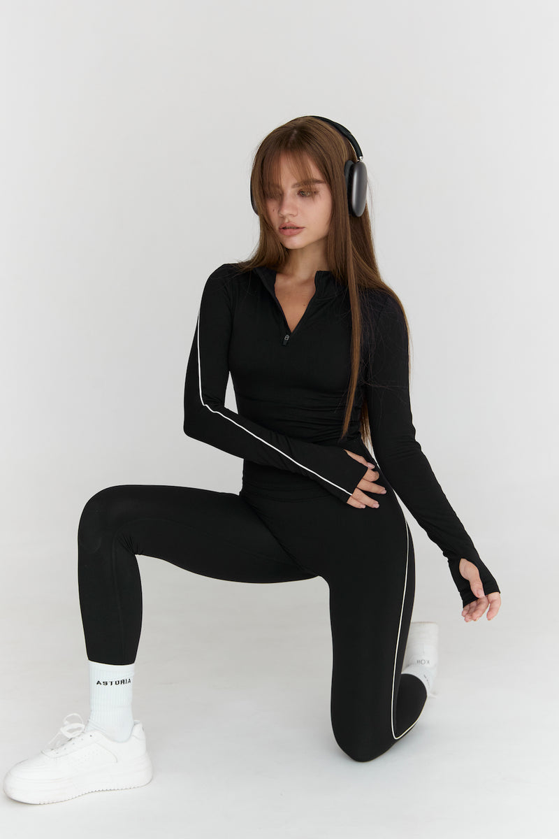 Astoria Airvíve Full Length Legging - Black/Cream