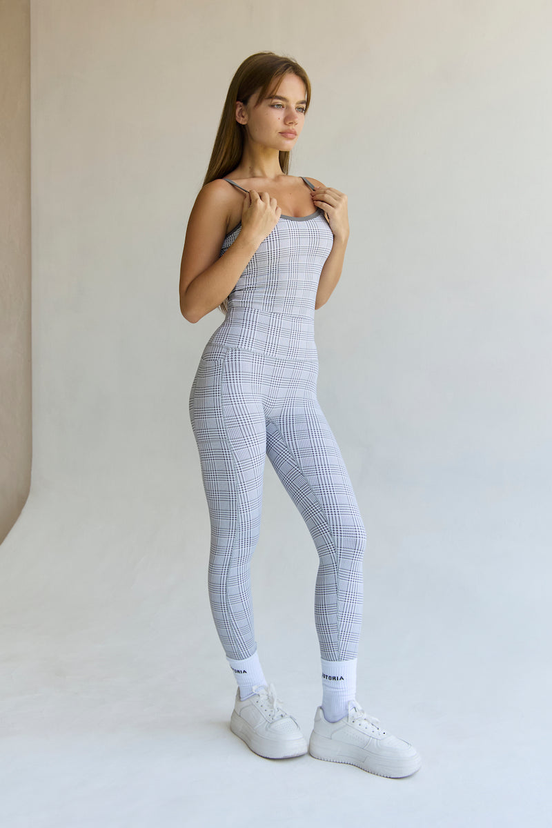 Astoria Airvíve Pocket Legging - Grey Plaid