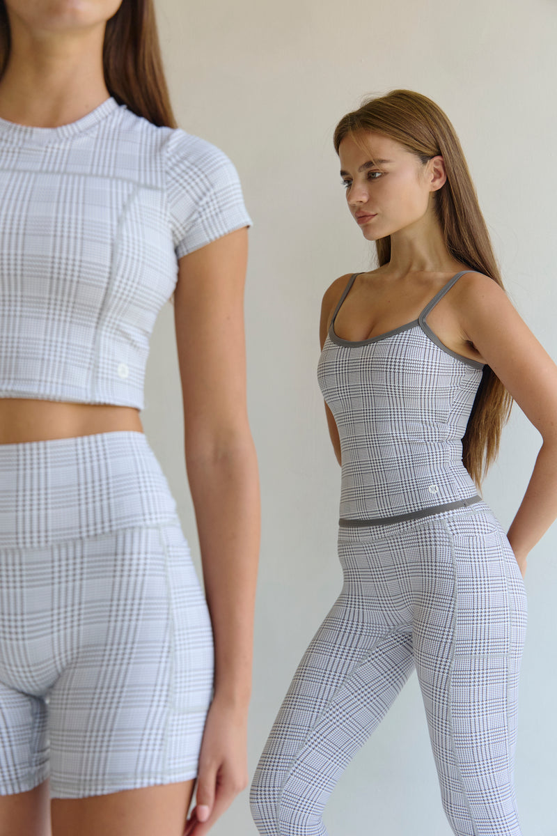 Astoria Airvíve Pocket Legging - Grey Plaid