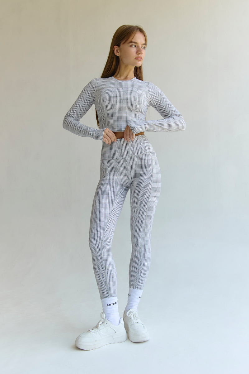 Astoria Airvíve Pocket Legging - Grey Plaid