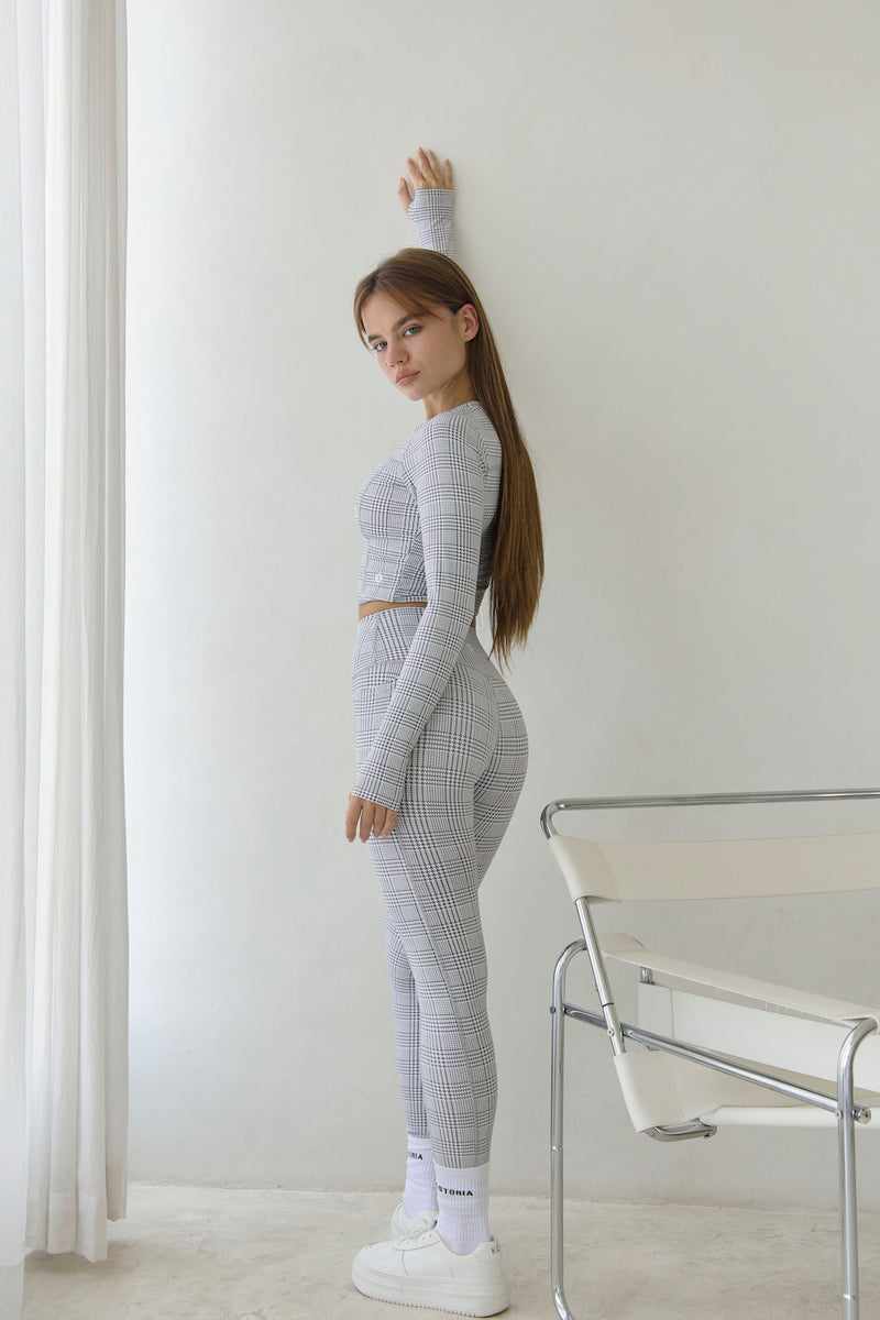 Astoria Airvíve Pocket Legging - Grey Plaid