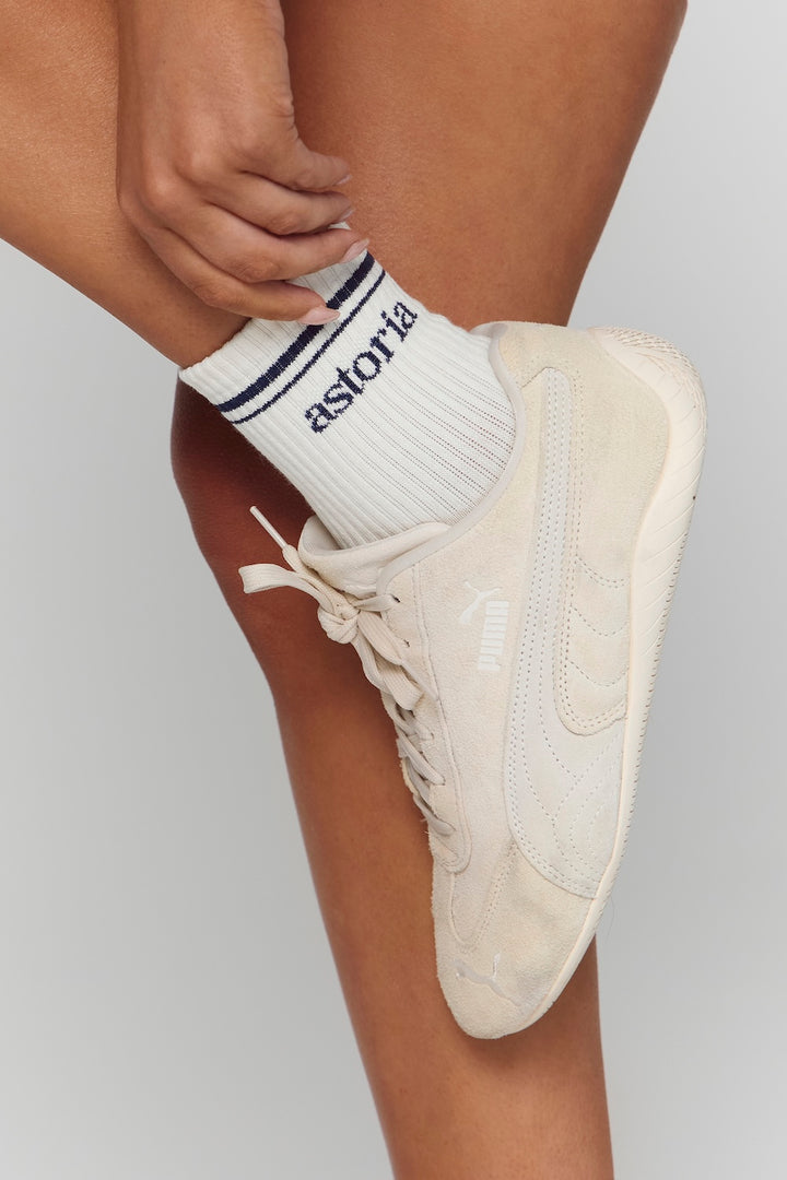 Astoria Logo Socks  - Cream