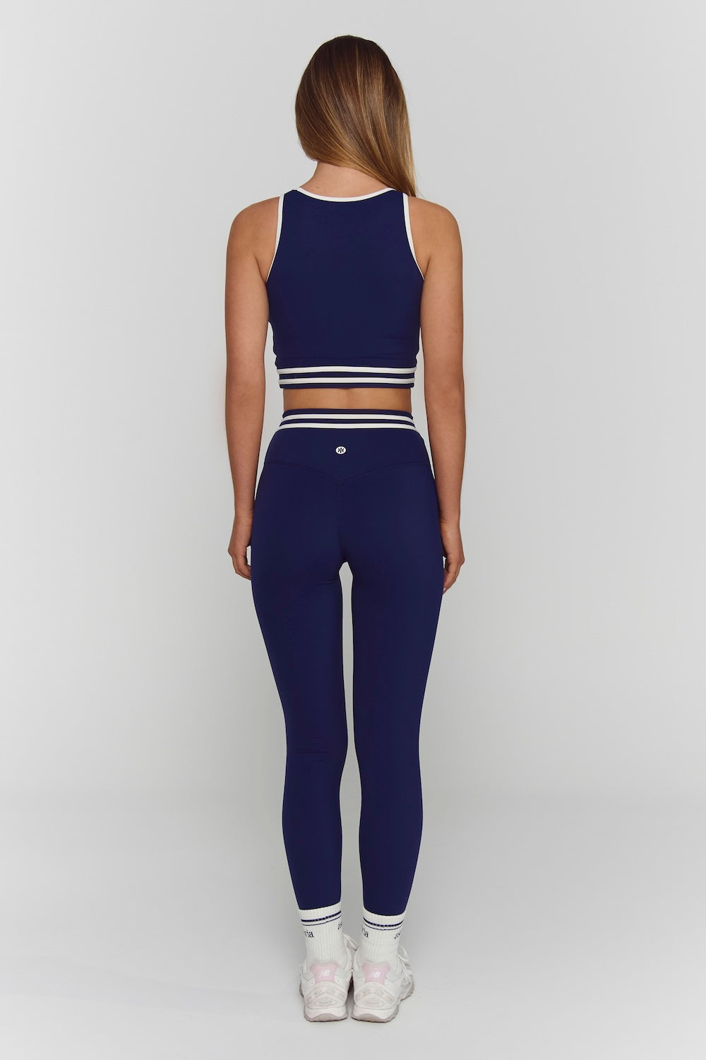 Astoria Luxe Balance Full Length Legging - Navy/Cream