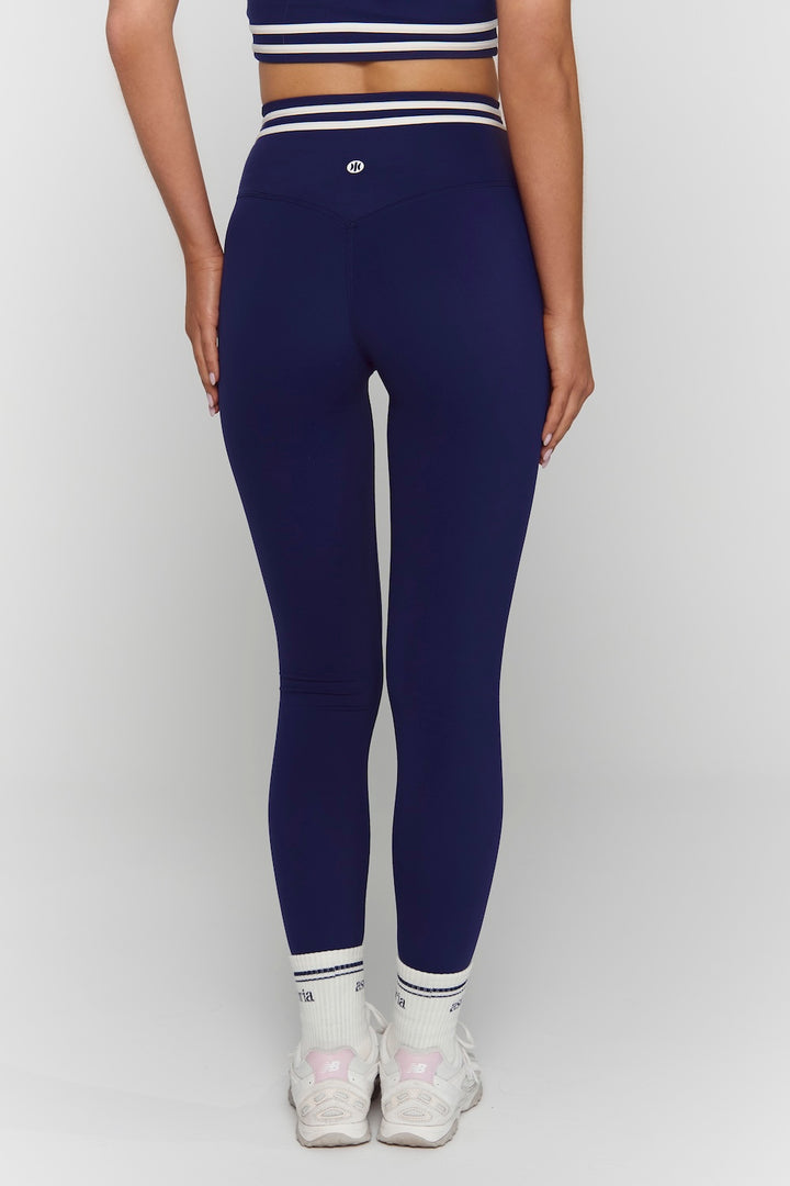 Astoria Luxe Balance Full Length Legging - Navy/Cream