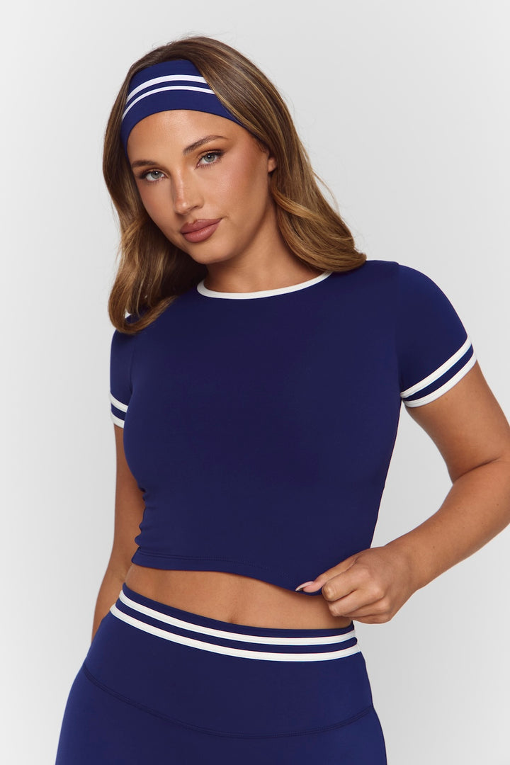 Astoria Luxe Balance Headband - Navy/Cream