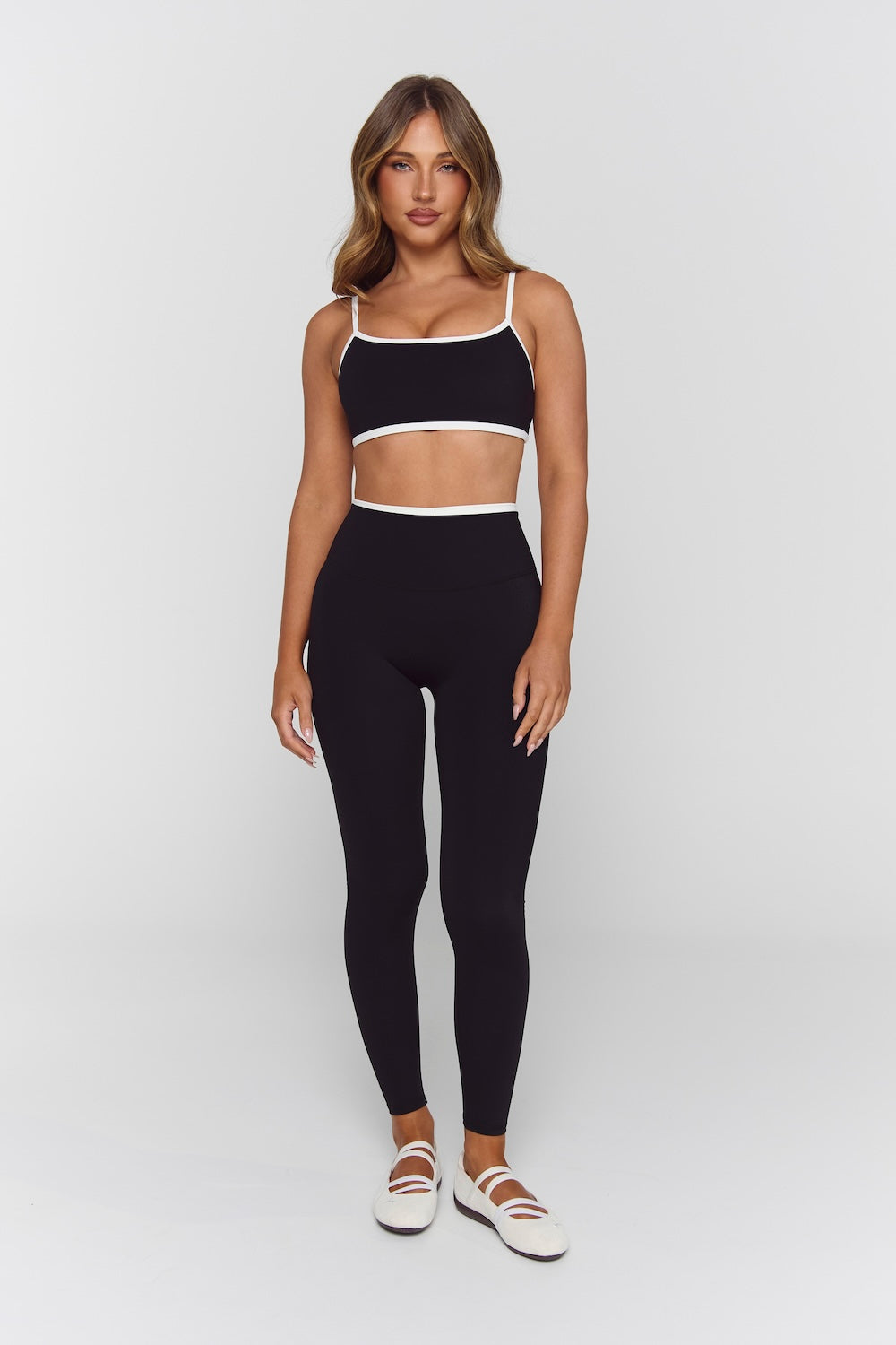 Astoria Luxe Balance Full Length Legging - Black/Cream