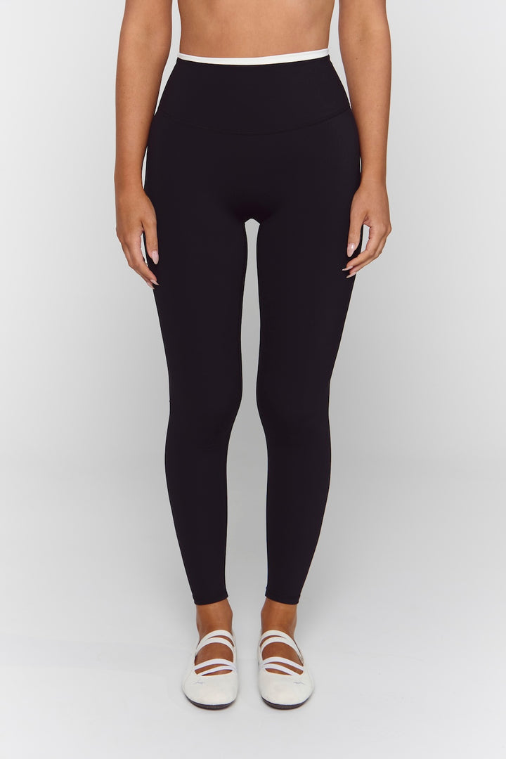 Astoria Luxe Balance Full Length Legging - Black/Cream