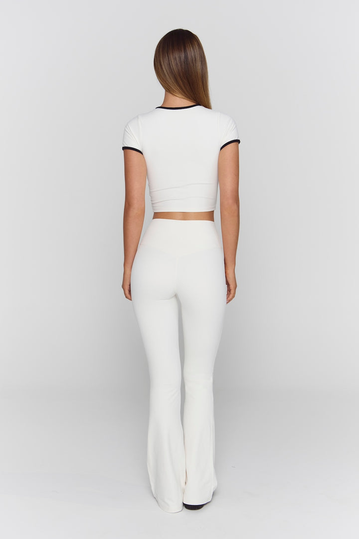 Astoria Luxe Balance Staple Tee - Cream/Black