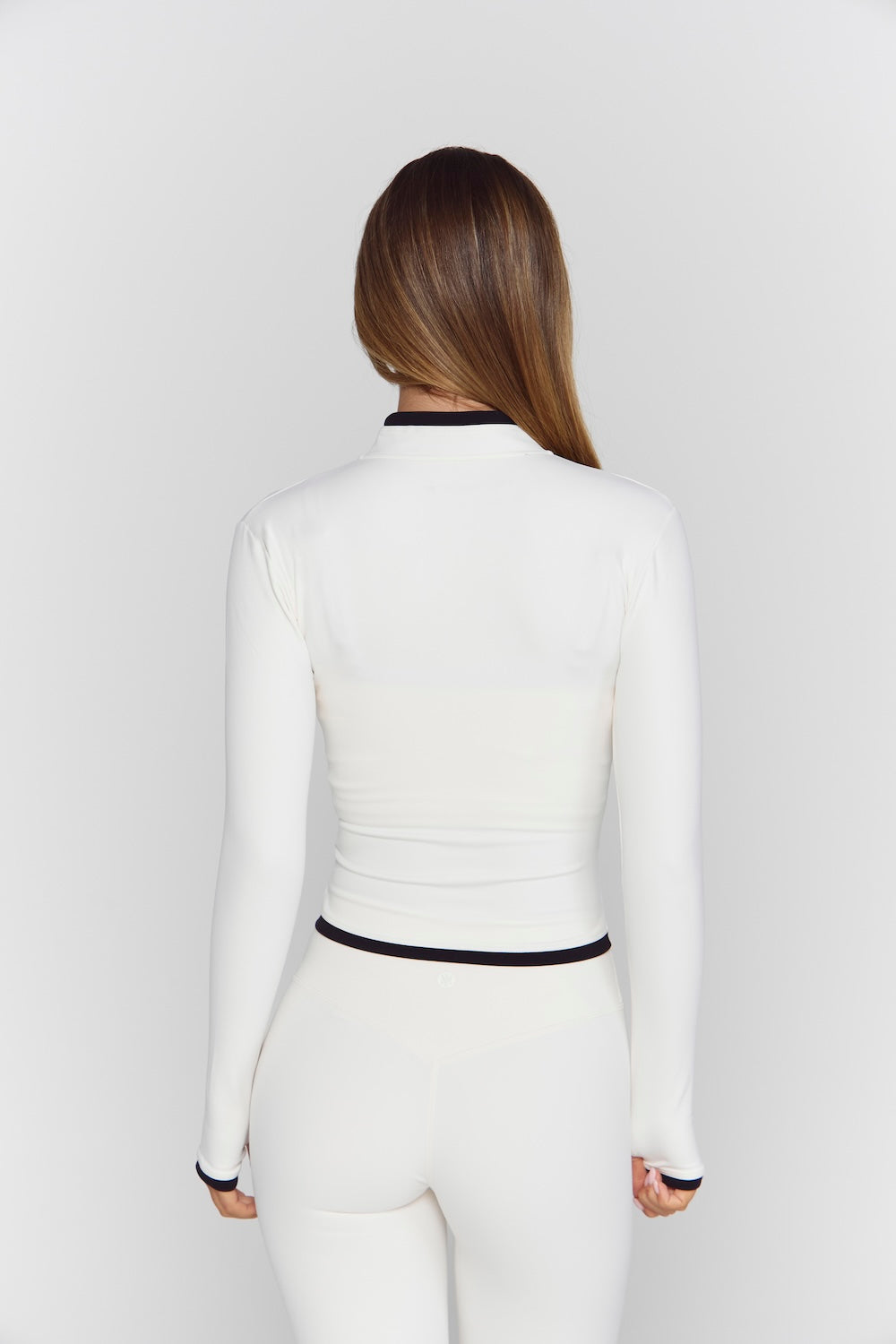 Astoria Luxe Balance Zip Up Jacket - Cream/Black