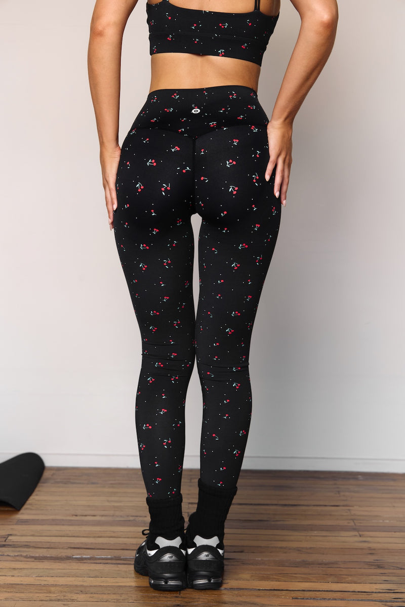 Astoria LUXE BLOSSOM Full Length Legging - Black Cherry