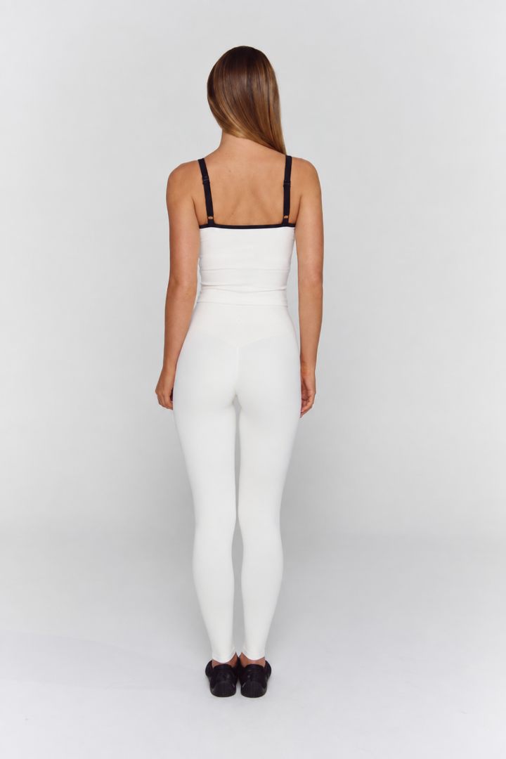 Astoria Luxe Balance Essential Sport Tank - Cream/Black
