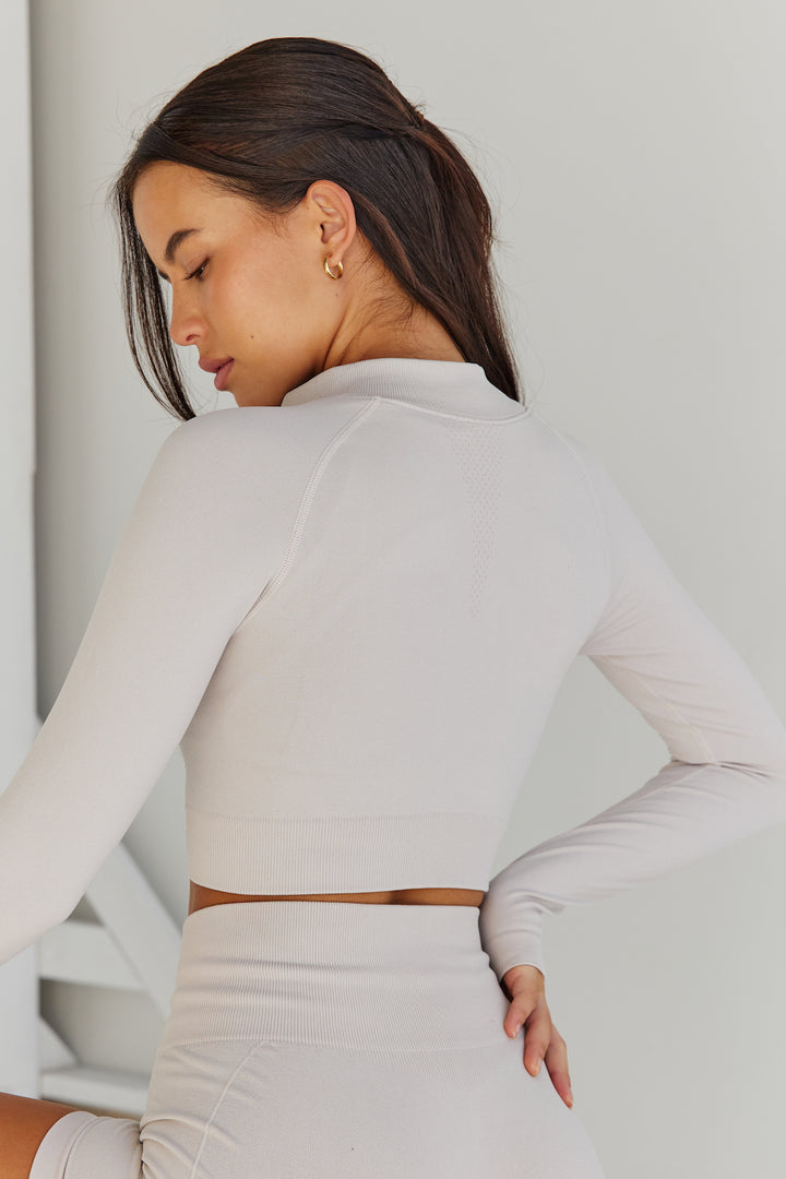 Astoria Velocity Seamless Zip Up - Beige