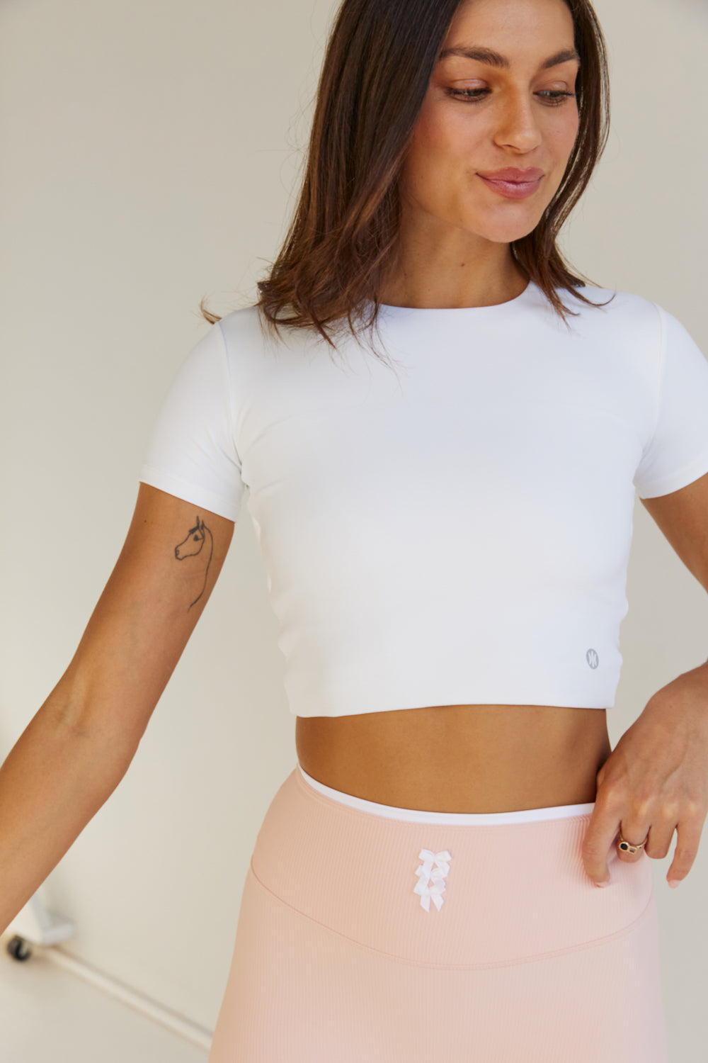 Astoria Live Luxe Twist Crop - White