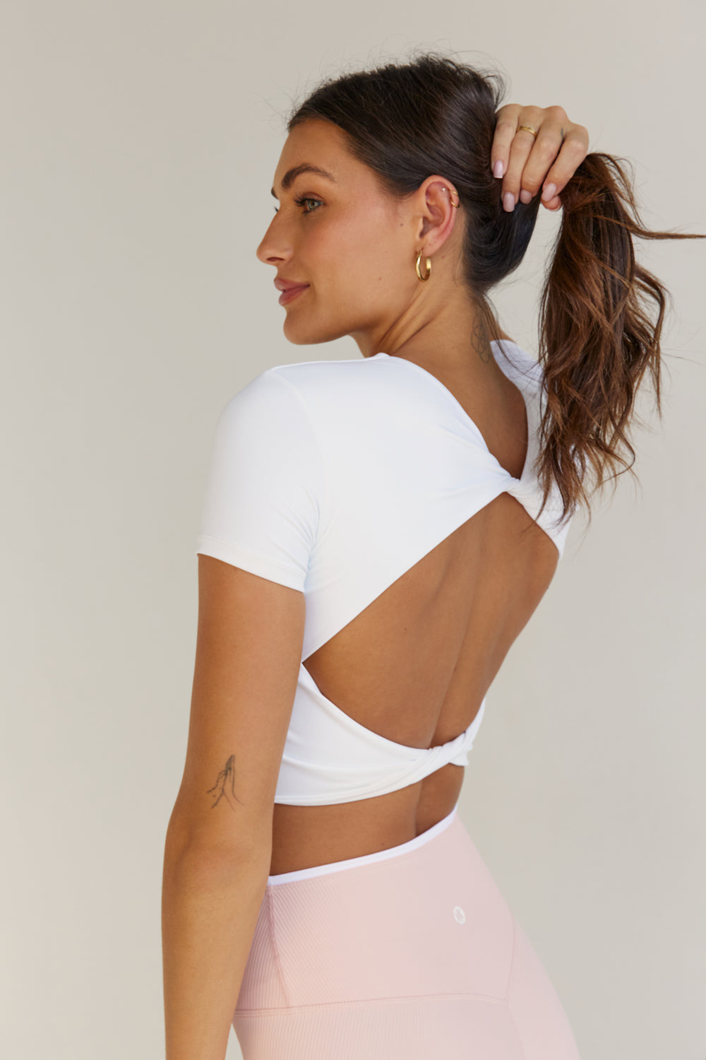 Astoria Live Luxe Twist Crop - White