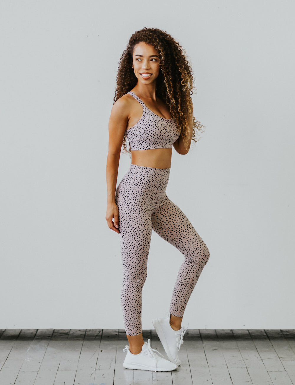 Astoria Luxe Ignite Full Length Legging - Beige Speckle