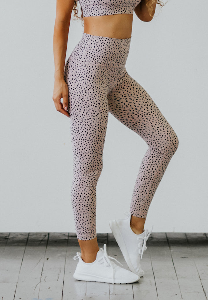 Astoria Luxe Ignite Full Length Legging - Beige Speckle