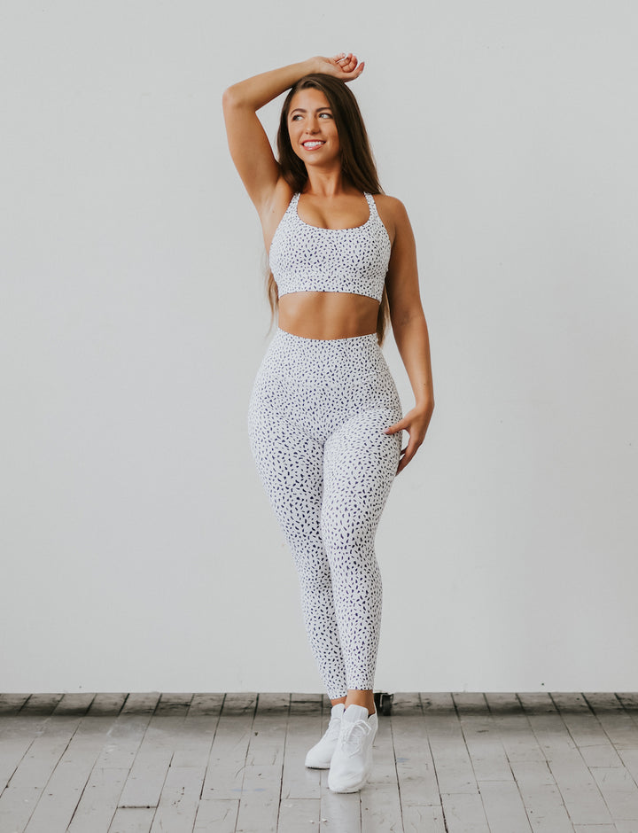 Astoria Luxe Ignite Full Length Legging - White Speckle