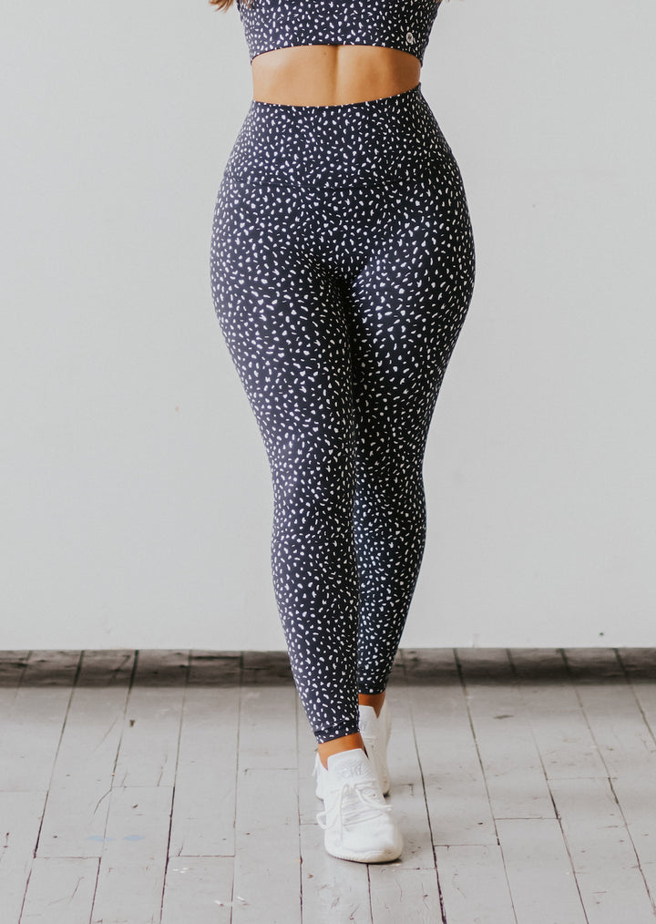 Astoria Luxe Ignite Full Length Legging - Black Speckle
