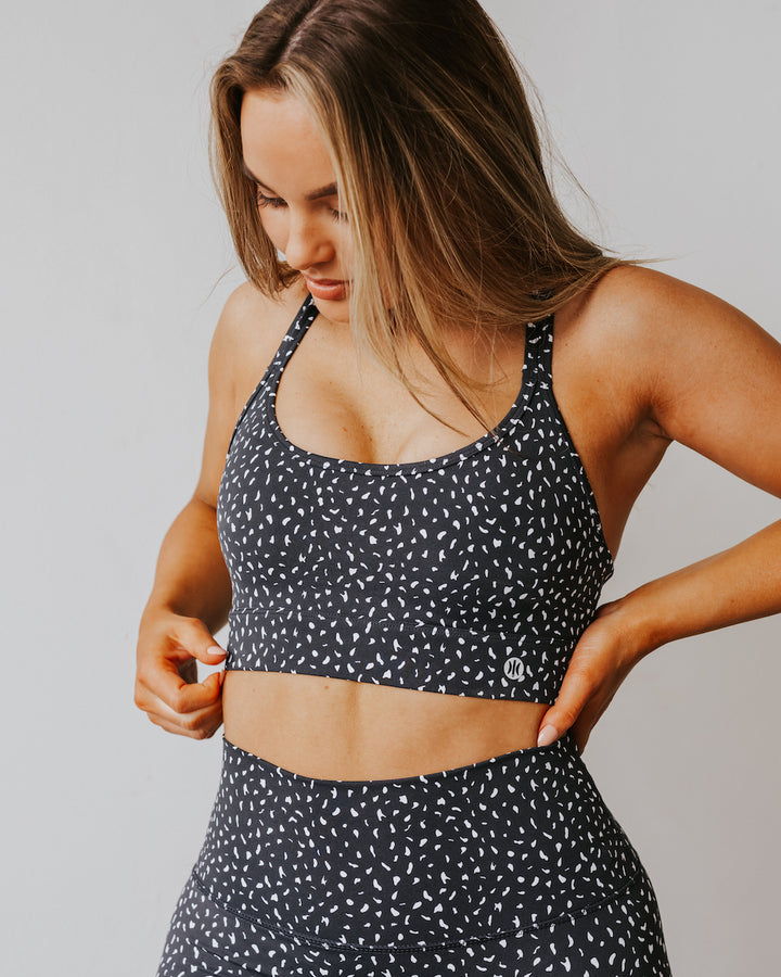 Astoria Luxe Ignite Sports Bra - Black Speckle