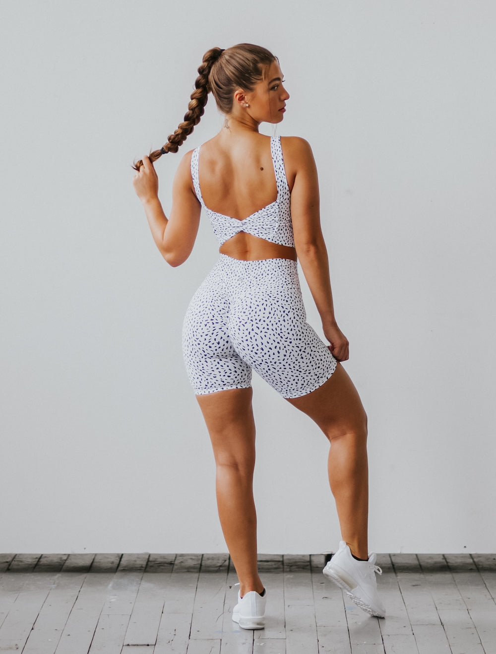 Astoria LUXE IGNITE Sports Crop - White Speckle