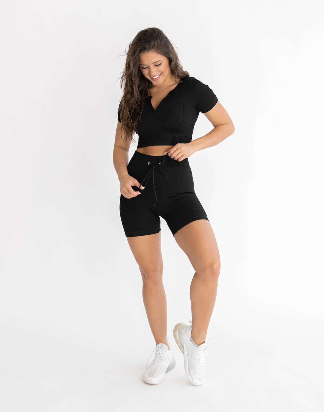 Astoria Seamless Ribbed Series Short - Black