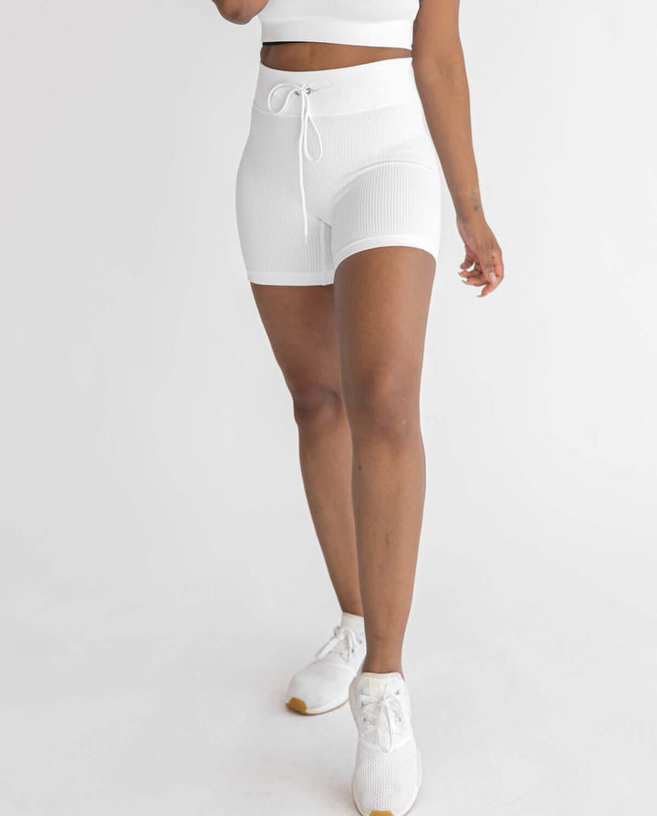 Astoria Seamless Ribbed Series Short - White
