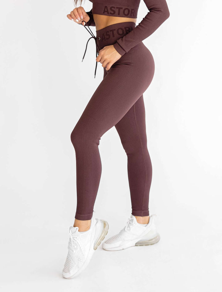 Astoria Seamless Ribbed Series Legging - Java